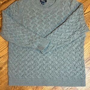 Women’s Grey Cable Knit Sweater